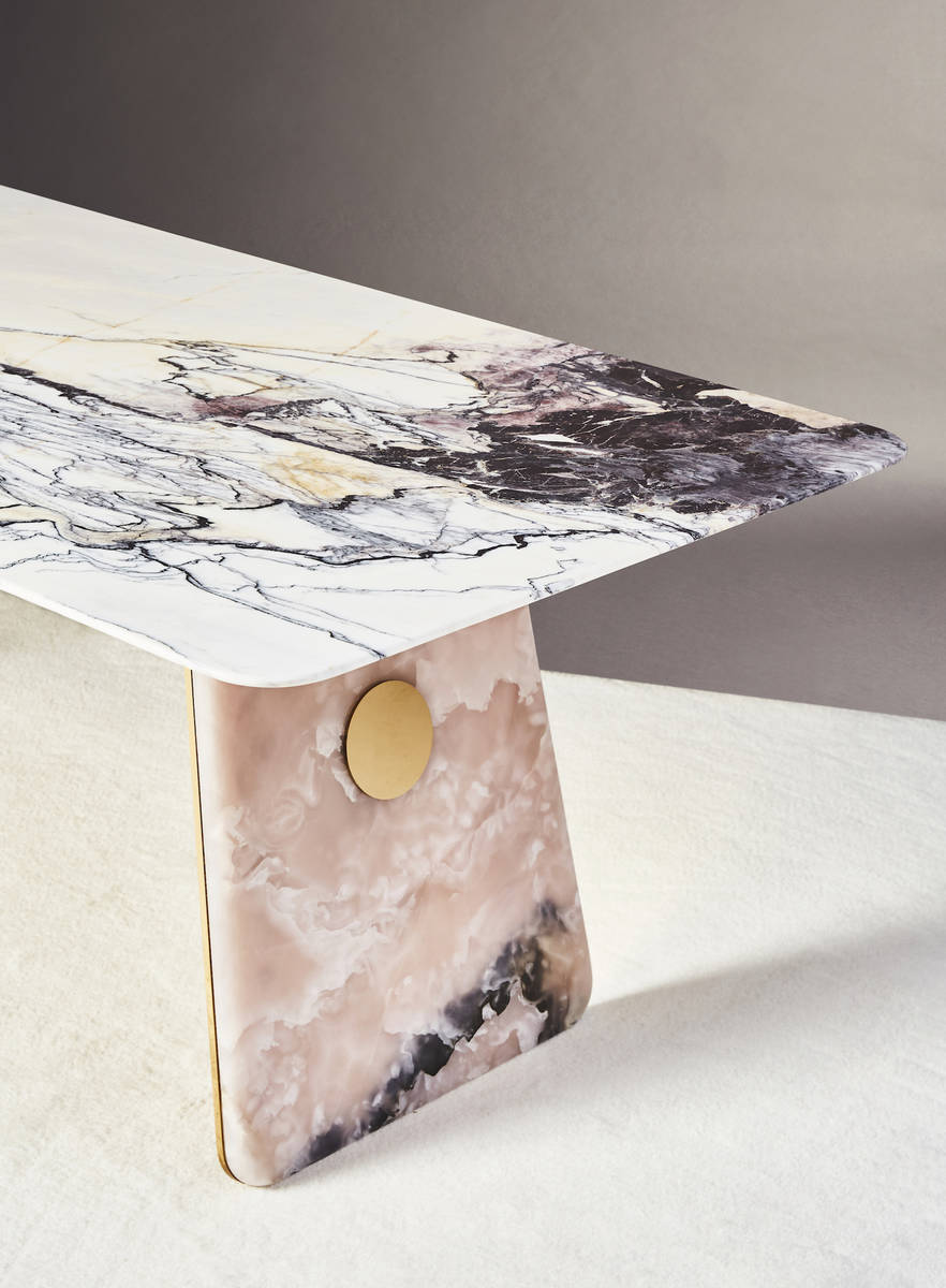 Galerie BSL - Breathtaking Furniture Designs by Studio MVW - Jinshi Pink Jade Table - Detail galerie bsl Galerie BSL: Breathtaking Furniture Designs by Studio MVW Galerie BSL Breathtaking Furniture Designs by Studio MVW Jinshi Pink Jade Table Detail